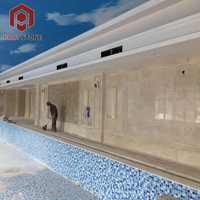 Nouveaux carreaux de sol en marbre beige Marfil crème ivoire pour la décoration d'intérieur, marbre de surface poli beige crème