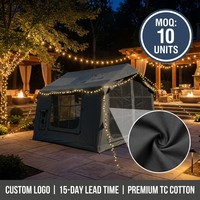 Tente gonflable en coton TC de qualité supérieure, 8 m², respirante et sans condensation, tente pneumatique en coton technique pour glamping de luxe et centres de villégiature
