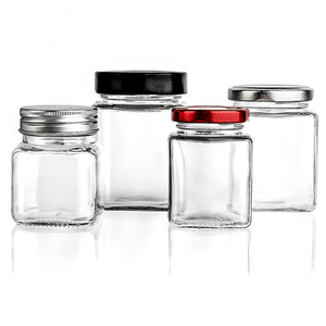 Bocaux en verre carrés <span class=keywords><strong>vides</strong></span> en gros <span class=keywords><strong>de</strong></span> 280 ml, 380 ml, 500 ml – <span class=keywords><strong>Pots</strong></span> en verre scellés polyvalents pour l'emballage <span class=keywords><strong>de</strong></span> miel, confiture et épices - Product Image 3