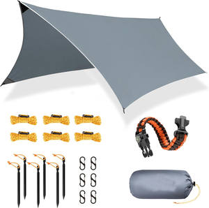 Rain Fly 12x10FT Lightweight Portable UV-Resistant Four-Season Survival Camping <b>Tarp</b> 100% Waterproof Makes Great Backpacking - Product Image 1