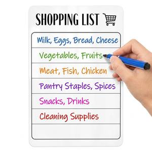 Grand bloc-notes magnétique effaçable à sec pour liste de courses, idéal pour le suivi des stocks de cuisine et la planification des courses - Product Image 1