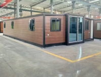 Maison conteneur préfabriquée moderne et mobile de 40 pieds sur 20 pieds, extensible, 5 chambres, maison portable préfabriquée