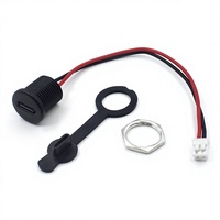 Connecteur USB Type C étanche avec fil à souder, bouchon d'étanchéité anti-poussière 16 broches, 3A, pour appareils d'éclairage extérieur