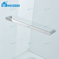 Weisdon Salle De Bains En Verre Cabine De Douche En Aluminium Écran De Douche Charnière Pivot Douche Baignoire Porte