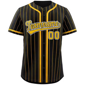 Maillot de baseball vierge personnalisé par transfert thermique pour hommes, uniforme de softball respirant grande taille, vente en gros - Product Image 1