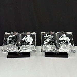 ब्लैक बेस MH-MJ0617 के साथ अनुकूलित क्रिस्टल ओपन बुक प्रमाणपत्र पट्टिका ट्रॉफी - Product Image 6