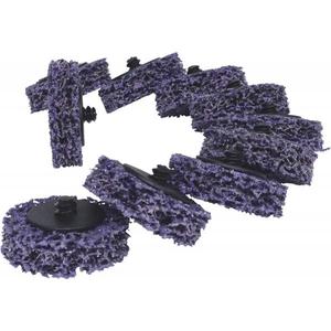 KS <b>TOOLS</b> - 515.5086 Grinding pads, ø50mm, Strip Rad violet (10 pcs) - EAN 4042146548363 <b>ABRASIVES</b> - Product Image 3