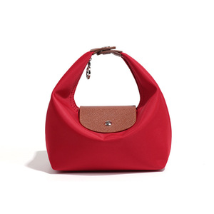 Sac à déjeuner imperméable en nylon pour femmes, sac en toile simple et polyvalent avec portefeuille assorti - Product Image 2