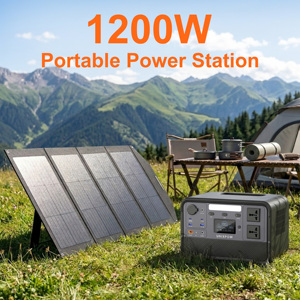เครื่องกำเนิดไฟฟ้าพลังงานแสงอาทิตย์แบบพกพา OEM Outdoor 110v 240v AC 1200W 960WH Lifepo4 แบตเตอรี่ลิเธียม พร้อมแอปพลิเคชัน 2KW 5KW สำหรับตั้งแคมป์ - Product Image 1