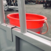 Étable à vaches à façade ouverte, air circulant confortable, acier galvanisé, modèle 3D, utilisation en jardin, cage pour veaux, porte ouverte pratique