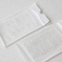 Kit de graines auriculaires en or 24K pour acupuncture, avec perles magnétiques et cristaux de guérison