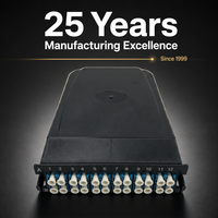 Módulo de Cassette de Fibra Óptica Skylynn MPO 12x LC Duplex, Monomodo 0.9mm, Montable en Rack, para Telecomunicaciones FTTH, Garantía de 5 Años