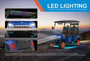 Voiture de golf à batterie au lithium personnalisable 4 places Légère Écologique avec port de charge USB et pneus antidérapants - Product Image 4