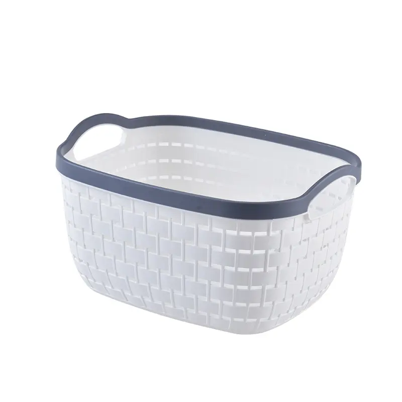 modern household multifunction housewares storage boxes organizer plastic storage baskets with durable handles