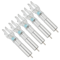 Tir à l'arc lumineux 6.2mm 7.6mm flèche encoches équipement de chasse lumière LED queue pour batterie convertible flèche rougeoyante encoche