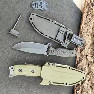 Navaja de Bolsillo de Acero Inoxidable de Alta Calidad para Supervivencia al Aire Libre, Mango G10, Funda, Hoja Fija de Plástico, Punta de Gota, Caza, OEM - Product Image 3