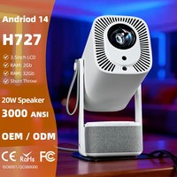 Proyector Inteligente Android para TV, 4K 1080P LCD, Altavoz de 20W, Alto Lumen, Uso Diurno, Inalámbrico, Tiro Corto, Corrección Trapezoidal Automática, 3D, Portátil, 32GB