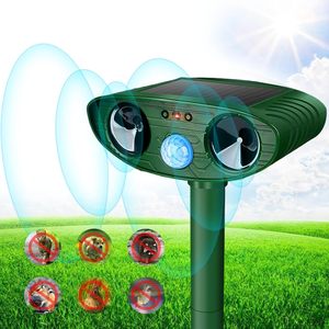 Répulsif pour chiens <span class=keywords><strong>et</strong></span> chats à ultrasons puissant, solaire, étanche, à détection de mouvement, pour extérieur - Product Image 1