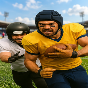 High Quality Adjustable Safety Dual Sport Rugby EVA Breathable Durable American <b>Football</b> Protection Custom Logo - Product Image 1