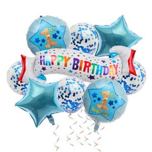 9 pezzi palloncini di buon <span class=keywords><strong>1</strong></span> ° <span class=keywords><strong>compleanno</strong></span> <span class=keywords><strong>Set</strong></span> di palloncini di alluminio palloncino sfondo decorazione festa del bambino - Product Image 5