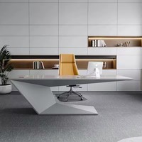 Bureau de direction modulaire en bois massif de luxe moderne pour patron/CEO, couleurs personnalisables, utilisation à domicile ou au bureau
