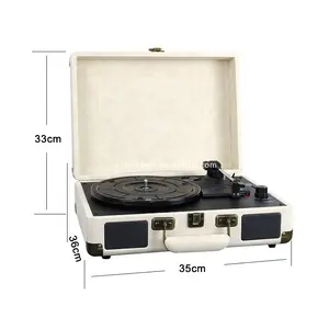 Wettbewerbs vorteil gute Qualität Tragbarer Koffer Multifunktion aler Plattenspieler Phonograph Player Hifi Sound mit BT & USB