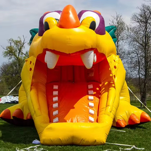 Structure gonflable <span class=keywords><strong>Dragon</strong></span> Blaze : Aire de jeux combinée avec toboggan et cachette, en PVC, installation facile - Product Image 1