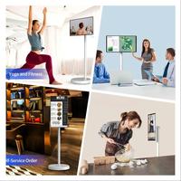 Pantalla Táctil LCD Portátil LED Blanca de 21.5 Pulgadas, 1080p HD 60Hz, Android 15, Mini Smart TV, Interfaz USB, Inalámbrica, VESA