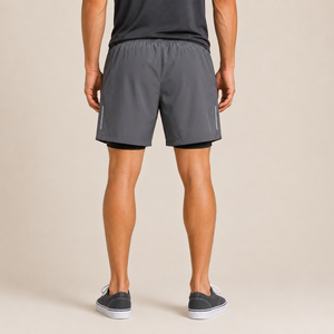 Pantalones Cortos Deportivos de Secado Rápido para Hombre con Logotipo Personalizado, Cintura Elástica con Franja Lateral, Color Sólido, Casuales, para Entrenamiento y Gimnasio - Product Image 5