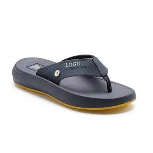 Henghao Super Soft Anti Slip Beach Men Casual High Quality Flip Flop Rubber Slippers Summer Beach Custom Flip Flops With Logo