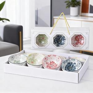 Tazón de Cerámica Marrón con Logotipo Personalizado, Plato de Presentación Colorido, Diseño Nórdico, Japonés y Coreano, Plato Redondo para Bistec, para Fiestas, Venta al por Mayor - Product Image 4