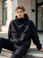 Veste en nylon imperméable de haute qualité pour homme, veste décontractée, design tendance, coupe-vent personnalisé, veste zippée à capuche pour homme