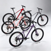 Vélo de montagne en alliage d'aluminium, 24 vitesses, cadre entièrement amorti, freins à disque, roues de 27 pouces, selle ergonomique pour le cross-country/le descente