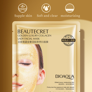 BIOAQUA <span class=keywords><strong>Mejor</strong></span> Nuevo <span class=keywords><strong>Producto</strong></span> 24K Oro Colágeno Belleza Laddies Hoja <span class=keywords><strong>de</strong></span> cuidado facial Hidratante Colágeno Mascarilla facial Fabricantes - Product Image 3