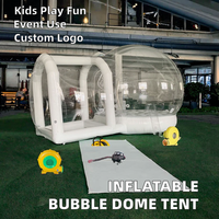Grande tente bulle gonflable d'extérieur avec tunnel, imperméable et d'un diamètre de 3 mètres, idéale pour les mariages et les équipements de divertissement