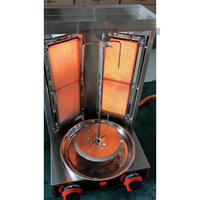 GPL à gaz 5 brûleurs Shawarma Grill Chicken Kebab Machine Rotation Automatique Doner Kebab Shawarma Machine