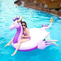 Flotteur de plage amusant, grand flotteur gonflable de piscine de Dragon géant, jouets de fête de natation, île de piscine