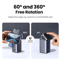 UGREEN Station de Recharge Sans Fil Magnétique GaN 100W 4 en 1, Support Chargeur USB C à Charge Rapide pour iPhone