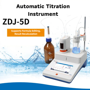 Instrumento de titulación potenciométrica automático Ex-Lab ZDJ-5D, admite edición de fórmulas, recálculo de resultados, impresión USB - Product Image 1