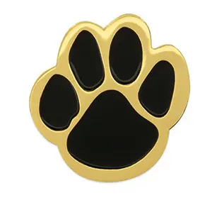 Op Maat Bedrukt Dier Paw Broche Creatieve Gepersonaliseerde Kat Hond Paw Logo Vergulde Broche Pin