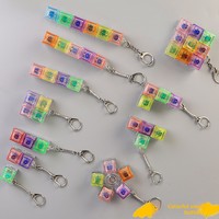 Porte-clés lumineux pour clavier mécanique PC, anti-stress, personnalisé, jouet de décompression, crochet de sac