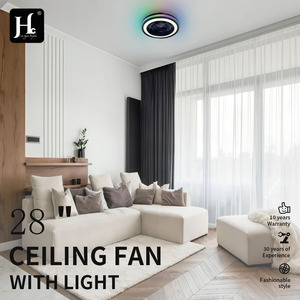 <b>Modern</b> <b>Ceiling</b> Fan <b>Light</b> <b>LED</b> Daylight Illumination Remote Control Aluminum Body Surface Mounted Bedroom CRI 90 IP33 AC/DC 3-Year - Product Image 6