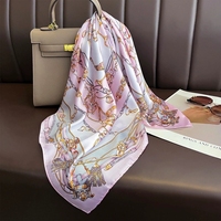 Écharpe en soie à imprimé floral de luxe, dernier design, pour femmes, écharpe carrée en soie, bandana, foulard multifonctionnel pour la tête