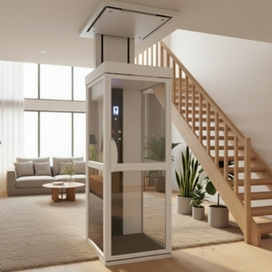 Ascensor Residencial Pequeño para Interiores y Exteriores, Uso en Villas, Eje de Vidrio, Bajo Nivel de Ruido - Product Image 2
