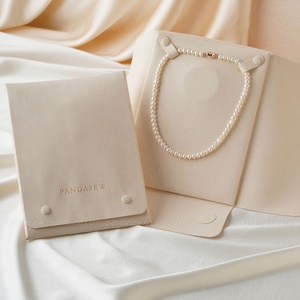 Pandasew biểu tượng tùy chỉnh sang trọng da lộn sợi nhỏ đồ trang sức bao bì Vòng cổ trang sức hiển thị khay - Product Image 6