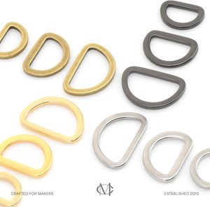 D Rings <b>Purse</b> Loop Flat Metal D Ring Heavy Duty Findings For Craft Bag Belt Pack PTDF - Product Image 6