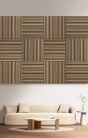 Panneaux insonorisants en fibre de polyester de placage de panneau acoustique en bois assemblé libre de cinéma moderne