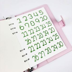 Reusable Spiral Leather A5 Customizable 100 <b>Sheets</b> Envelope Savings Challenge Binder Custom Logo Cash Envelopes <b>Stickers</b> Budget - Product Image 3