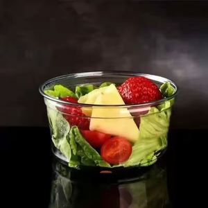 Vente en gros de bols en plastique PET transparents écologiques jetables de 117 mm 16 oz pour café, jus, thé, lait, chocolat, sushi, gâteau, biscuits - Product Image 4