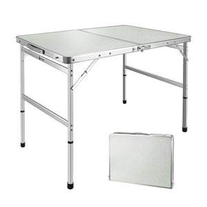 Fábrica Direct <span class=keywords><strong>Folding</strong></span> Camping <span class=keywords><strong>Table</strong></span>, mesa portátil leve ao ar livre com pernas ajustáveis de alumínio - Product Image 1